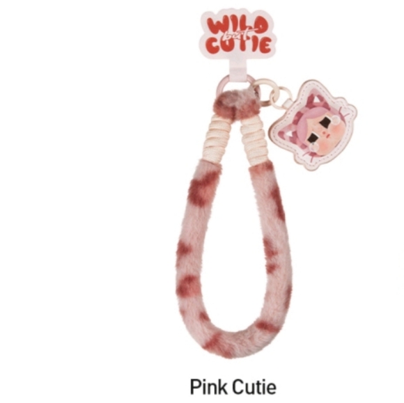 POP MART Accessories - CRYBABY Wild but Cutie Series- Phone Charm NIB - Pink Cutie